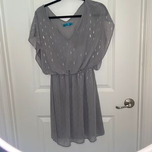 Junior Size L gray with gold detail dress